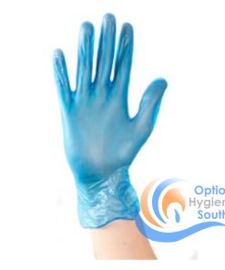 Large Blue Vinyl Disposable Gloves